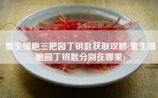 重生细胞三把园丁钥匙获取攻略(重生细胞园丁钥匙分别在哪里)