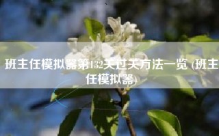班主任模拟器第132关过关方法一览 (班主任模拟器)