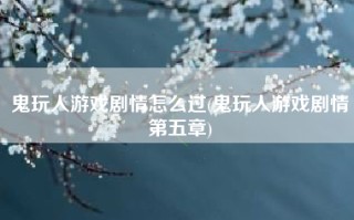 鬼玩人游戏剧情怎么过(鬼玩人游戏剧情第五章)