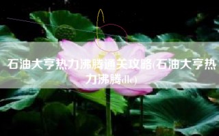 石油大亨热力沸腾通关攻略(石油大亨热力沸腾dlc)