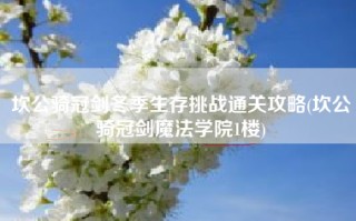 坎公骑冠剑冬季生存挑战通关攻略(坎公骑冠剑魔法学院1楼)