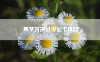 疾空对决可可配卡攻略