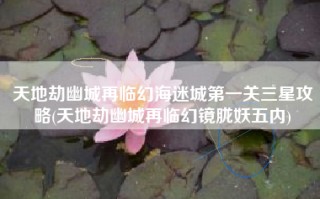 天地劫幽城再临幻海迷城第一关三星攻略(天地劫幽城再临幻镜胧妖五内)