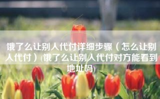 饿了么让别人代付详细步骤（怎么让别人代付）(饿了么让别人代付对方能看到地址吗)