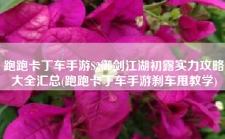 跑跑卡丁车手游S2御剑江湖初露实力攻略大全汇总(跑跑卡丁车手游刹车甩教学)