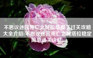 不思议迷宫死亡之城拉塔奥丁过关攻略大全介绍(不思议迷宫死亡之城塔拉稳定简单通关攻略)