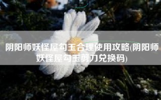 阴阳师妖怪屋勾玉合理使用攻略(阴阳师妖怪屋勾玉剪刀兑换码)