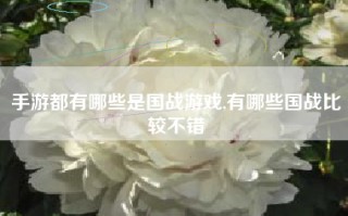 手游都有哪些是国战游戏,有哪些国战比较不错