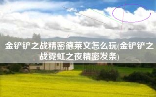 金铲铲之战精密德莱文怎么玩(金铲铲之战霓虹之夜精密发条)