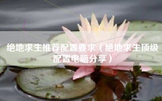 绝地求生推荐配置要求（绝地求生顶级配置电脑分享）