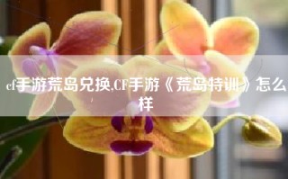 cf手游荒岛兑换,CF手游《荒岛特训》怎么样