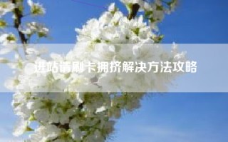 进站请刷卡拥挤解决方法攻略