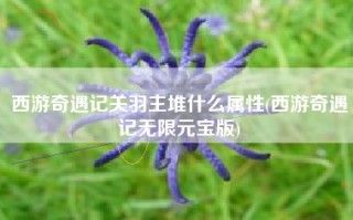 西游奇遇记关羽主堆什么属性(西游奇遇记无限元宝版)