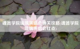 魂器学院琉璃演唱会通关攻略(魂器学院琉璃演唱会红点)