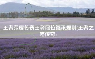 王者荣耀传奇王者段位继承规则(王者之路传奇)