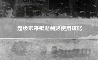 超级未来银湖剑姬使用攻略