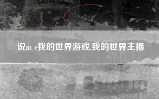 说m c我的世界游戏,我的世界主播