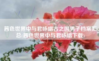 茜色世界中与君咏唱古之国男子档案汇总(茜色世界中与君咏唱下载)
