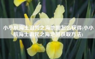 小小航海士诅咒之海地图怎么获得(小小航海士诅咒之海地图获取方法)