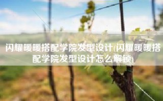 闪耀暖暖搭配学院发型设计(闪耀暖暖搭配学院发型设计怎么解锁)