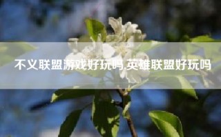 不义联盟游戏好玩吗,英雄联盟好玩吗