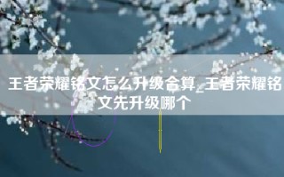 王者荣耀铭文怎么升级合算_王者荣耀铭文先升级哪个