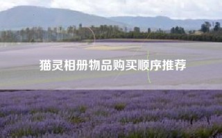 猫灵相册物品购买顺序推荐
