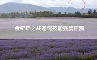 金铲铲之战苍鸾技能强度评测