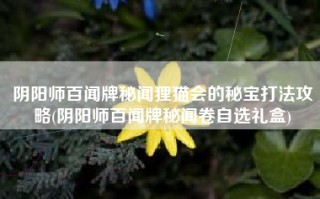 阴阳师百闻牌秘闻狸猫会的秘宝打法攻略(阴阳师百闻牌秘闻卷自选礼盒)