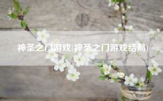 神圣之门游戏(神圣之门游戏结局)