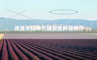 魂器学院布兰琪装备阵容推荐