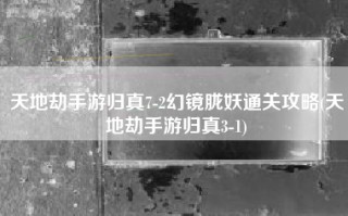 天地劫手游归真7-2幻镜胧妖通关攻略(天地劫手游归真3-1)