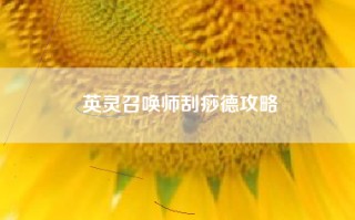 英灵召唤师刮痧德攻略