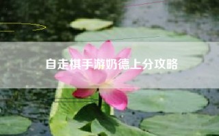 自走棋手游奶德上分攻略