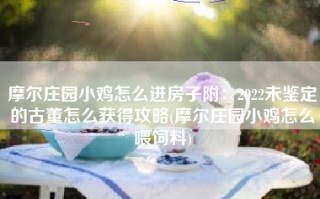 摩尔庄园小鸡怎么进房子附：2022未鉴定的古董怎么获得攻略(摩尔庄园小鸡怎么喂饲料)