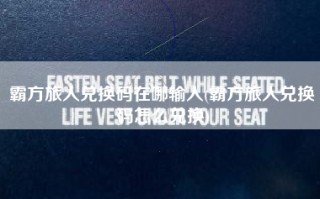 霸方旅人兑换码在哪输入(霸方旅人兑换码怎么兑换)