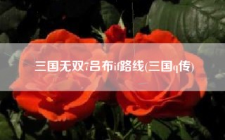 三国无双7吕布if路线(三国q传)