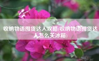 收纳物语囤货达人攻略(收纳物语囤货达人怎么关冰箱)