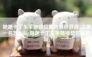 跑跑卡丁车手游排位赛内累计获得5次第一名怎么玩(跑跑卡丁车手游排位匹配机制)
