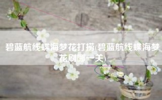 碧蓝航线蝶海梦花打捞(碧蓝航线蝶海梦花刷哪一关)