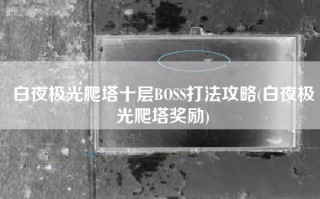 白夜极光爬塔十层BOSS打法攻略(白夜极光爬塔奖励)