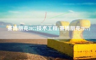 赛博朋克2077技术工程(赛博朋克2077)