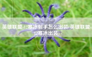 英雄联盟s12寒冰射手怎么出装(英雄联盟s12寒冰出装)