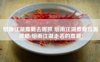 烟雨江湖麋鹿去哪抓 烟雨江湖麋鹿位置攻略(烟雨江湖走丢的麋鹿)