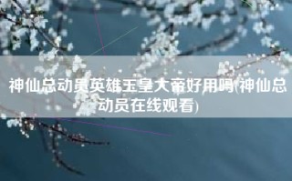 神仙总动员英雄玉皇大帝好用吗(神仙总动员在线观看)