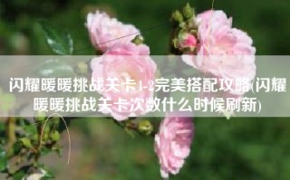 闪耀暖暖挑战关卡4-2完美搭配攻略(闪耀暖暖挑战关卡次数什么时候刷新)