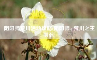 阴阳师荒川活动攻略(阴阳师sp荒川之主削弱)
