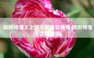 阴阳师鬼王之宴平民阵容推荐(阴阳师鬼王之宴剧情)