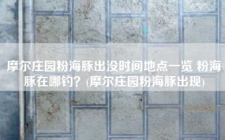 摩尔庄园粉海豚出没时间地点一览 粉海豚在哪钓？(摩尔庄园粉海豚出现)