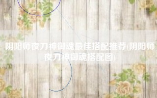 阴阳师夜刀神御魂最佳搭配推荐(阴阳师夜刀神御魂搭配图)